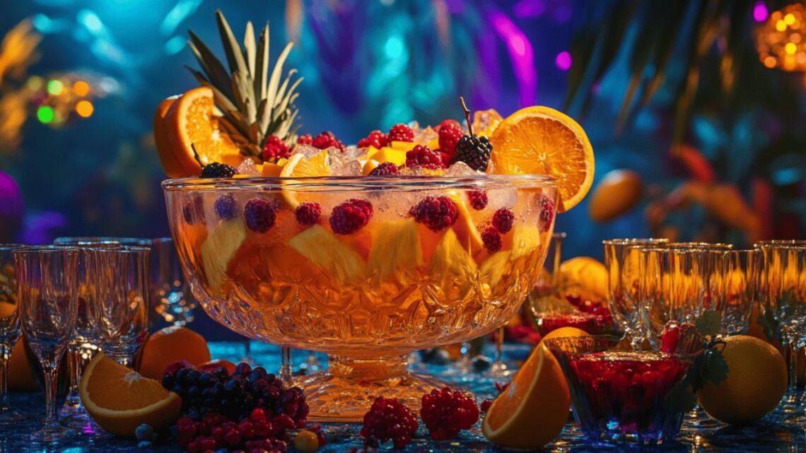 Recette facile de punch pour 20 a 25 personnes : Un cocktail aux herbes fraiches du jardin